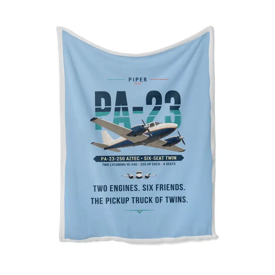 Piper PA-23-250 Aztec - Original - Blanket - Light Blue