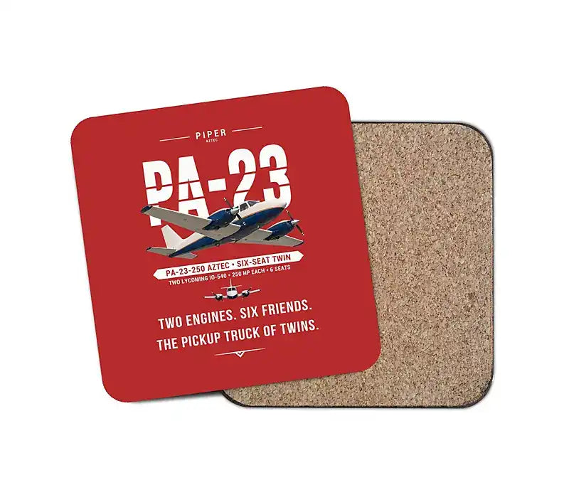 Piper PA-23-250 Aztec - Original - Coaster - Red
