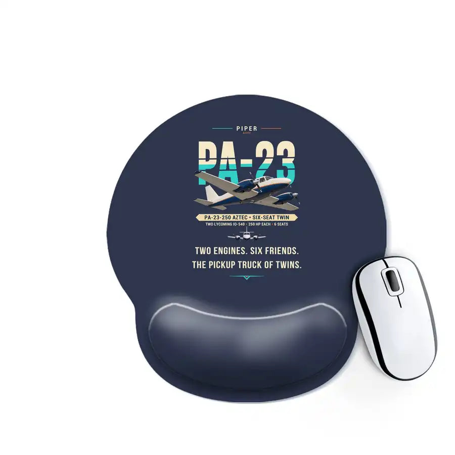 Piper PA-23-250 Aztec - Original - Ergonomic Mouse Pad - Navy Blue