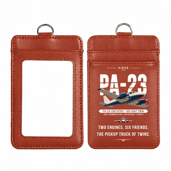 Piper PA-23-250 Aztec - Original - ID Card Holder - Light Brown
