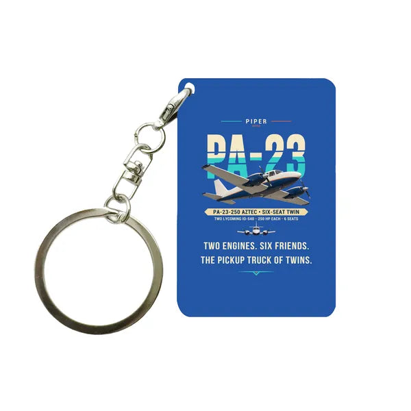 Piper PA-23-250 Aztec - Original - Key Chain - Blue