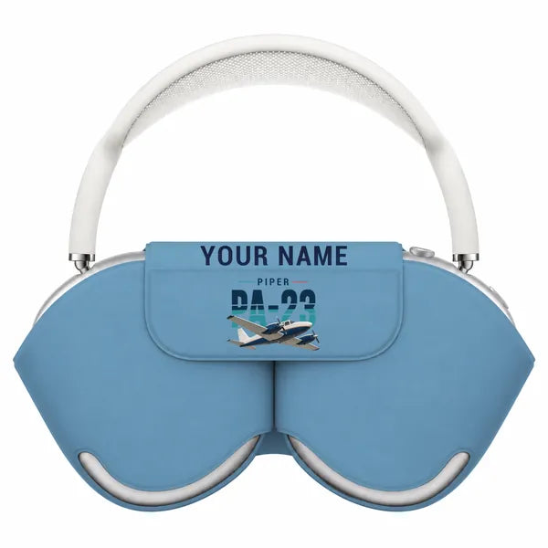 Piper PA-23-250 Aztec - Original + Name - AirPods Max Case - Blue