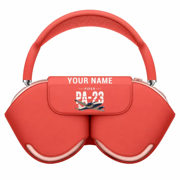 Piper PA-23-250 Aztec - Original + Name - AirPods Max Case - Red