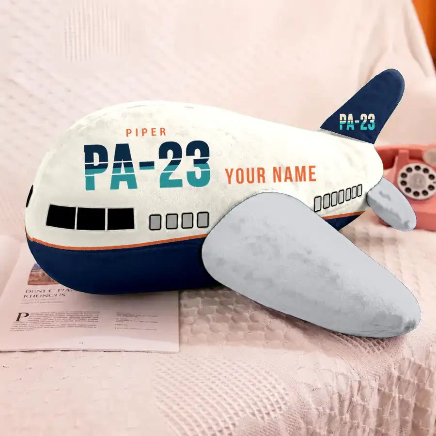 Piper PA-23-250 Aztec - Original + Name - Airplane Pillow