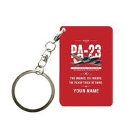Thumbnail for Piper PA-23-250 Aztec - Original + Name - Key Chain - Red