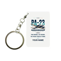 Thumbnail for Piper PA-23-250 Aztec - Original + Name - Key Chain - White
