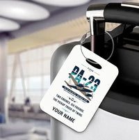 Thumbnail for Piper PA-23-250 Aztec - Original + Name - Luggage Tag - White