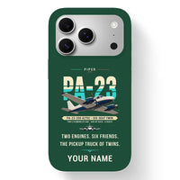 Thumbnail for Piper PA-23-250 Aztec - Original + Name - MagSafe iPhone 17 Pro - Dark Green