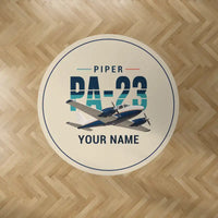 Thumbnail for Piper PA-23-250 Aztec - Original + Name - Round Carpet - Beige