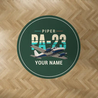 Thumbnail for Piper PA-23-250 Aztec - Original + Name - Round Carpet - Dark Green