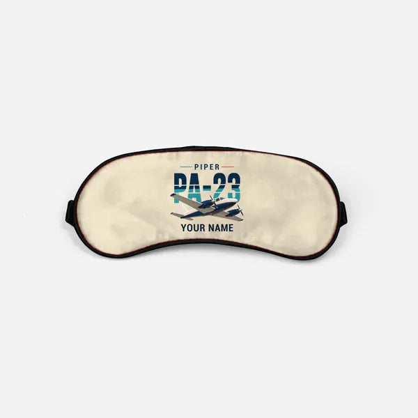 Piper PA-23-250 Aztec - Original + Name - Sleep Mask - Beige