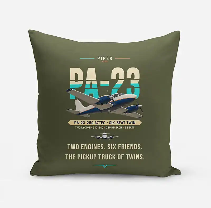 Piper PA-23-250 Aztec - Original - Pillow - Green Army