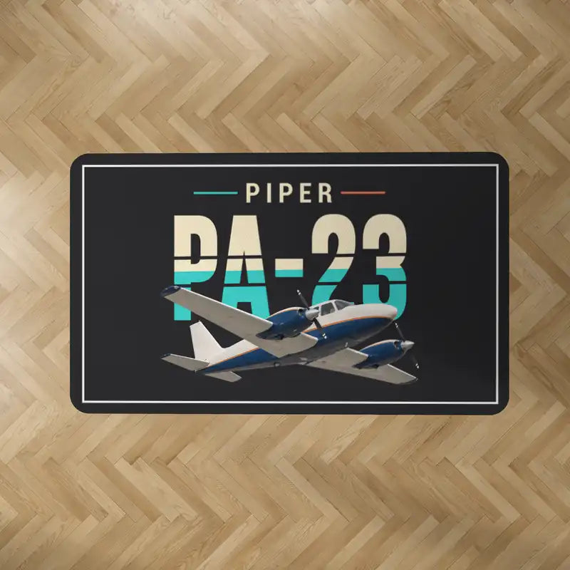 Piper PA-23-250 Aztec - Original - Rectangle Carpet - Black