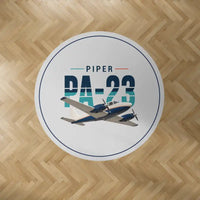 Thumbnail for Piper PA-23-250 Aztec - Original - Round Carpet - Light Gray
