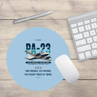 Thumbnail for Piper PA-23-250 Aztec - Original - Round Mouse Pad - Light Blue