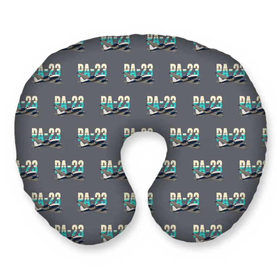 Piper PA-23-250 Aztec - Original Seamless - Travel Pillow - Grey