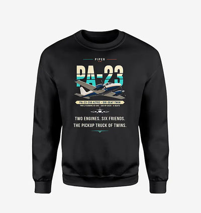 Piper PA-23-250 Aztec - Original - Sweatshirt - Black