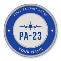 Thumbnail for Piper PA-23-250 Aztec Patches - Circle + Name - Royal White