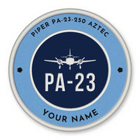Thumbnail for Piper PA-23-250 Aztec Patches - Circle + Name - Sky Navy