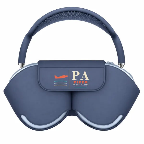 Piper PA-23-250 Aztec - Poster - AirPods Max Case - Navy Blue