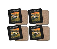 Thumbnail for Piper PA-23-250 Aztec - Poster - Coaster Set - Black