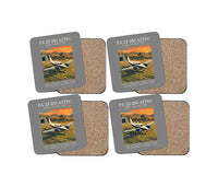 Thumbnail for Piper PA-23-250 Aztec - Poster - Coaster Set - Gray