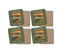 Thumbnail for Piper PA-23-250 Aztec - Poster - Coaster Set - Green Army