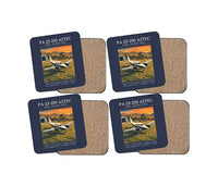Thumbnail for Piper PA-23-250 Aztec - Poster - Coaster Set - Navy Blue