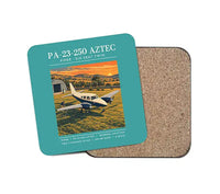 Thumbnail for Piper PA-23-250 Aztec - Poster - Coaster - Turquoise