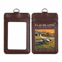 Thumbnail for Piper PA-23-250 Aztec - Poster - ID Card Holder - Dark Brown