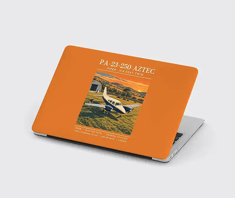 Piper PA-23-250 Aztec - Poster - MacBook Case - Orange