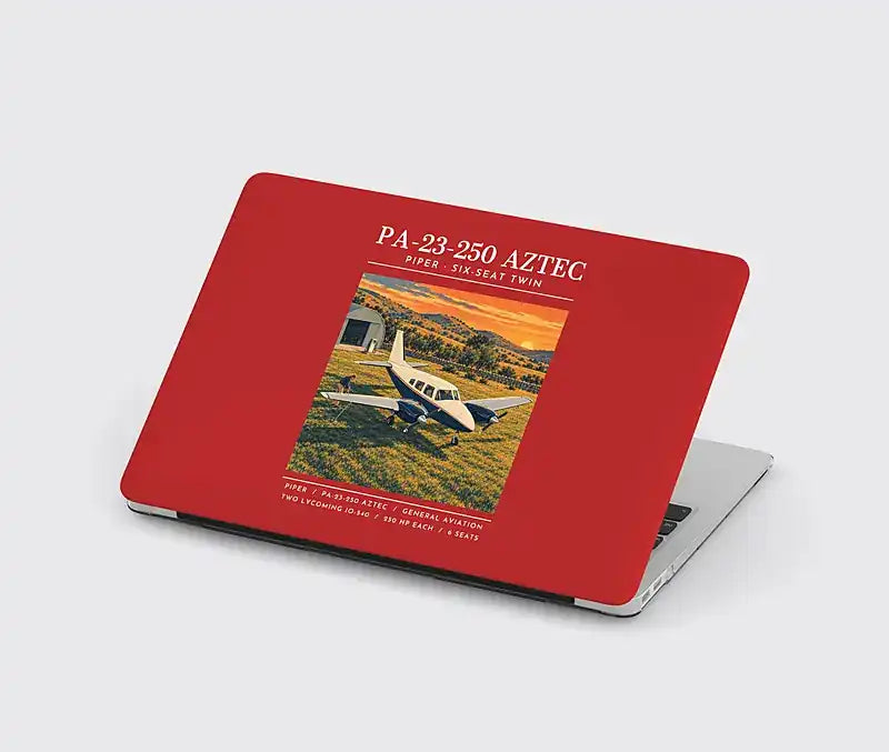 Piper PA-23-250 Aztec - Poster - MacBook Case - Red
