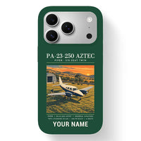 Thumbnail for Piper PA-23-250 Aztec - Poster + Name - MagSafe iPhone 17 Pro - Dark Green