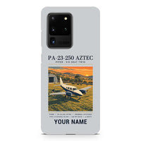 Thumbnail for Piper PA-23-250 Aztec - Poster + Name - Samsung Case - Light Gray