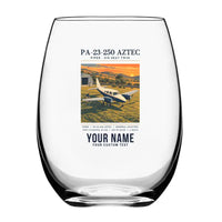 Thumbnail for Piper PA-23-250 Aztec - Poster + Name - Water & Drink Glass