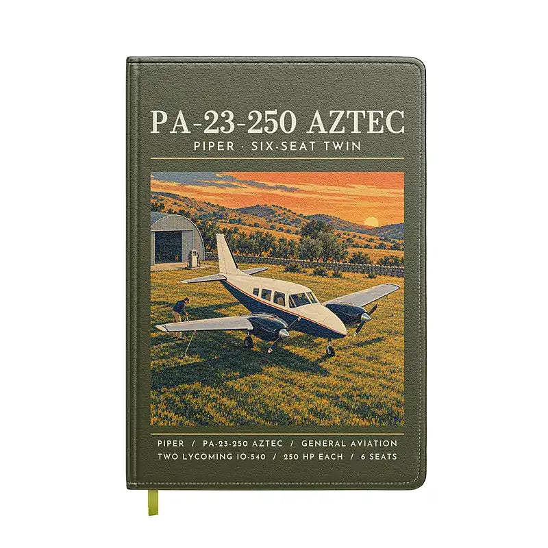 Piper PA-23-250 Aztec - Poster - Notebook - Green Army