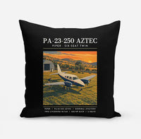 Thumbnail for Piper PA-23-250 Aztec - Poster - Pillow - Black