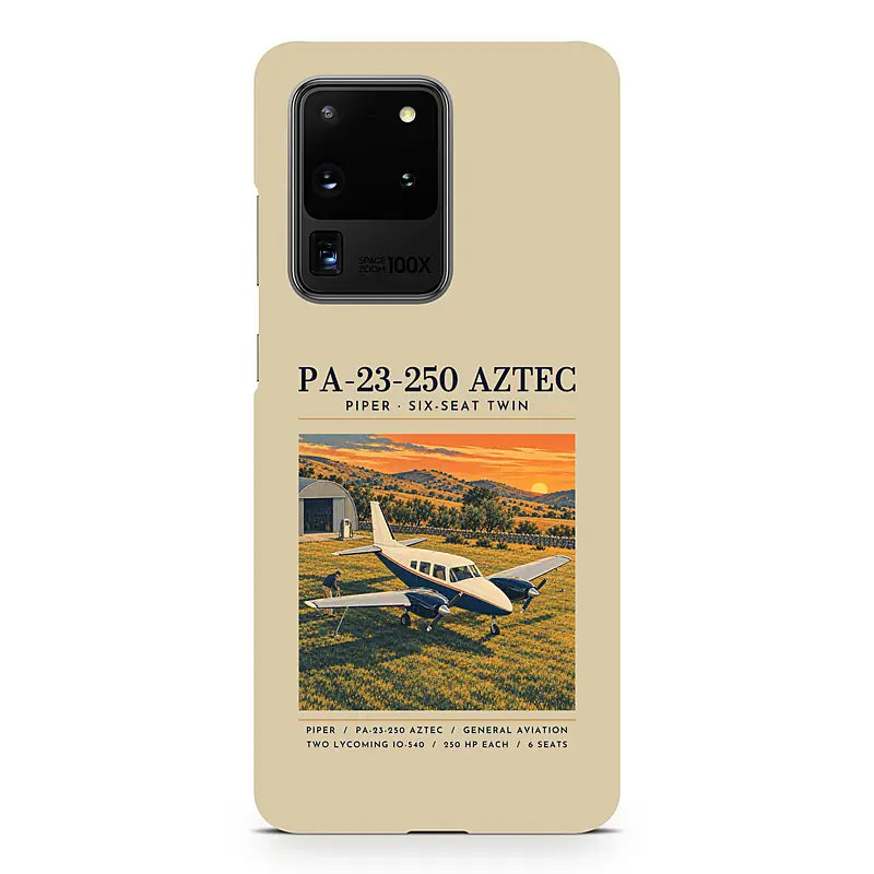 Piper PA-23-250 Aztec - Poster - Samsung Case - Beige