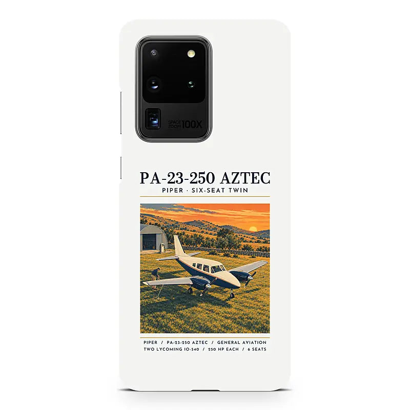 Piper PA-23-250 Aztec - Poster - Samsung Case - White