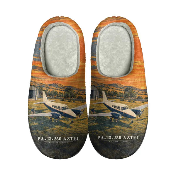 Piper PA-23-250 Aztec - Slippers - Cotton - 3D - Full Print