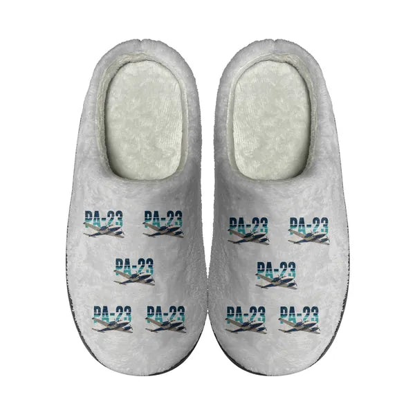 Piper PA-23-250 Aztec - Slippers - Cotton - Original Pattern - Light Gray