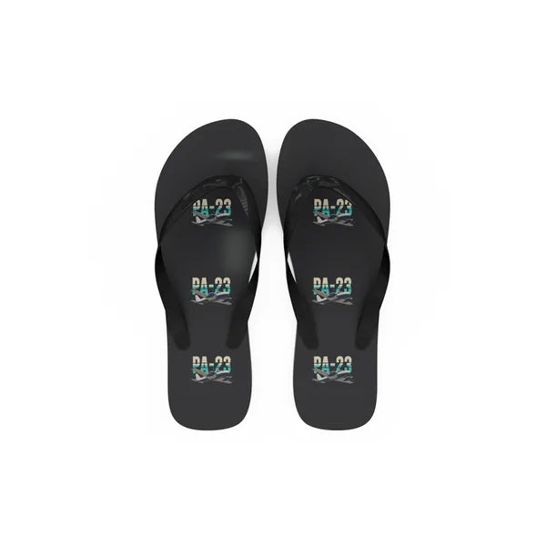 Piper PA-23-250 Aztec - Slippers - Flip Flops - Original Pattern - Black