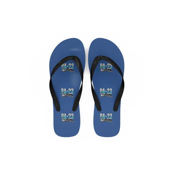 Piper PA-23-250 Aztec - Slippers - Flip Flops - Original Pattern - Blue