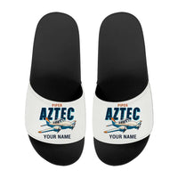 Thumbnail for Piper PA-23-250 Aztec - Slippers - Sport - Cartoon + Name - White