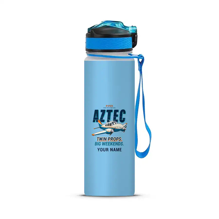 Piper PA-23-250 Aztec - Sports Kettle - Cartoon + Name - Light Blue