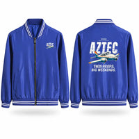 Thumbnail for Piper PA-23-250 Aztec Stylish Jackets - Baseball Collar - Cartoon - Royal Blue