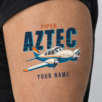 Thumbnail for Piper PA-23-250 Aztec - Tattoo - Cartoon + Name - Man