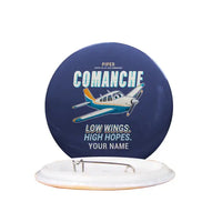 Thumbnail for Piper PA-24-250 Comanche 250 - Cartoon + Name - Pin - Navy Blue