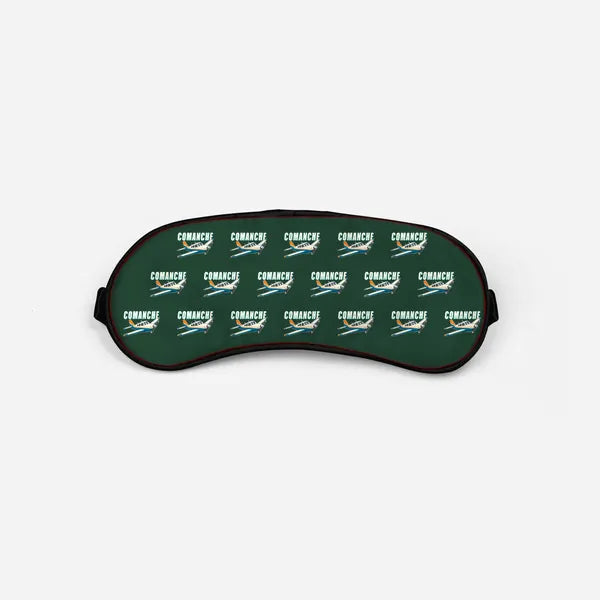 Piper PA-24-250 Comanche 250 - Cartoon Pattern - Sleep Mask - Dark Green