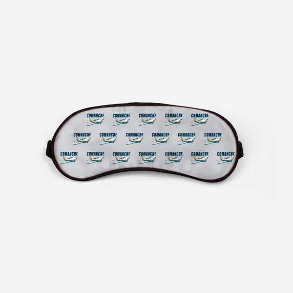 Piper PA-24-250 Comanche 250 - Cartoon Pattern - Sleep Mask - Light Gray